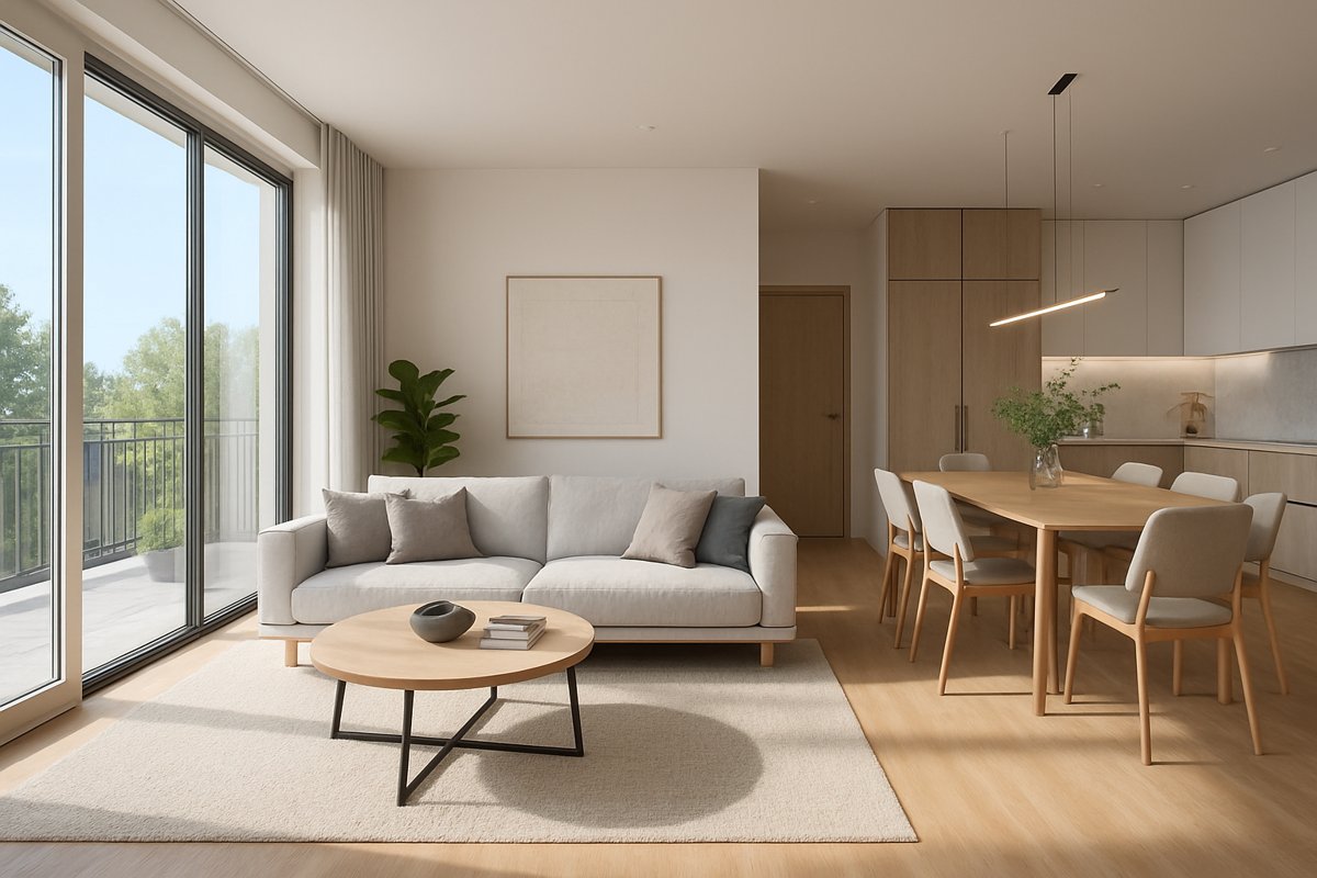 Bright modern living room