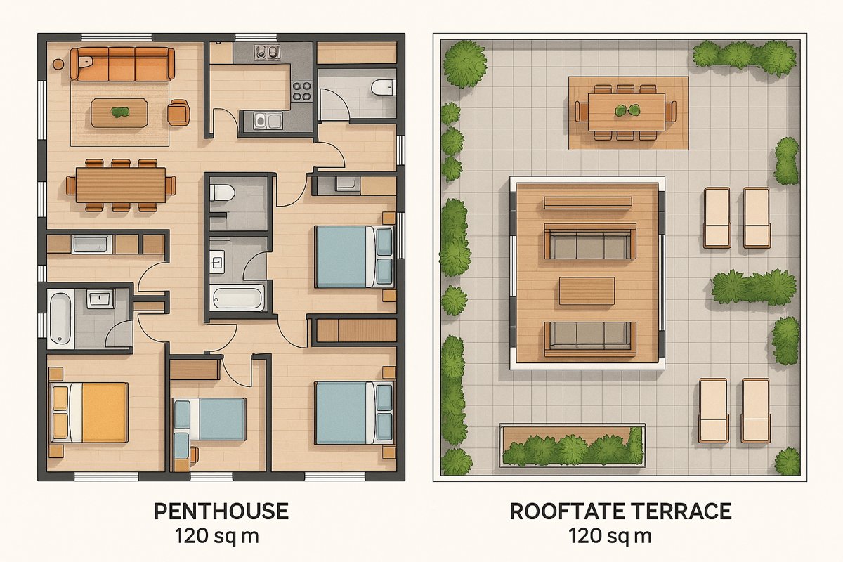 Penthouse with private rooftop